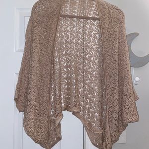 Crocheted blush shaw